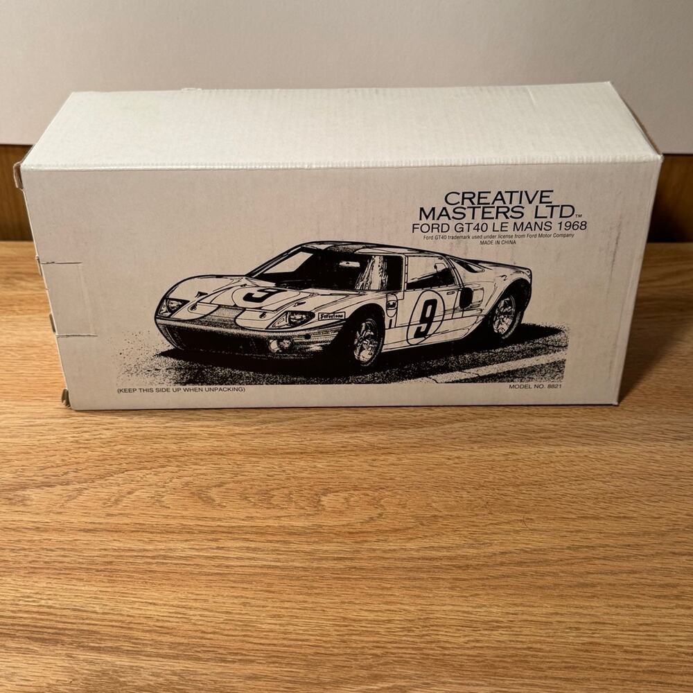 Vintage Revell Creative Masters LTD Ford GT 40 Le Mans 1968‎ w/ COA 1:20 Scale